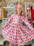 Bowtism Watercolor Pumpkin Layered Dress with Matching Bow - Bowtism